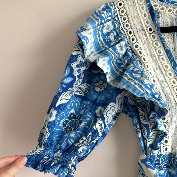 FARM Rio Full of Flowers Linen Blend Jumpsuit - Size XS - Picture 6 of 14